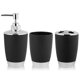 thumbnail image 1 of 4Pcs/Set Bathroom Suit Accessories Includes Cup Toothbrush Holder Soap Dish Dispenser Black, 1 of 4