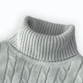 thumbnail image 1 of Men's High Neck Sweater Solid Color Pullover Knitted Warm Casual Turtleneck Mens Knitted Sweater, 1 of 5