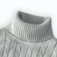 thumbnail image 1 of Men's High Neck Sweater Solid Color Pullover Knitted Warm Casual Turtleneck Mens Knitted Sweater, 1 of 5