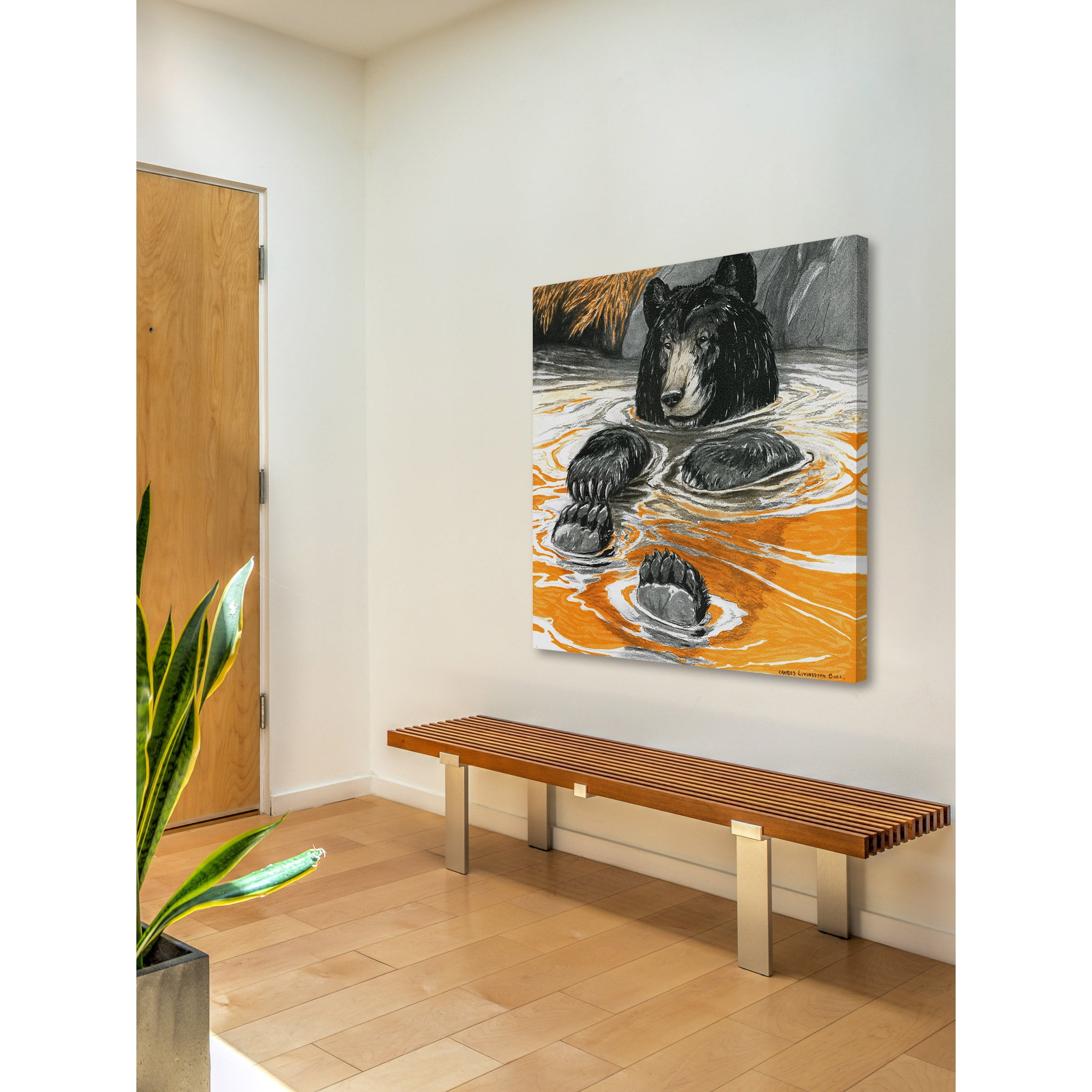 "Cool Bear" Painting Print on Wrapped Canvas