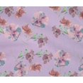 thumbnail image 4 of oneOone Cotton Flex Light Purple Fabric Flower & Leaves Watercolor Sewing Fabric By The Yard Printed Diy Clothing Sewing Supplies 40 Inch Wide, 4 of 4