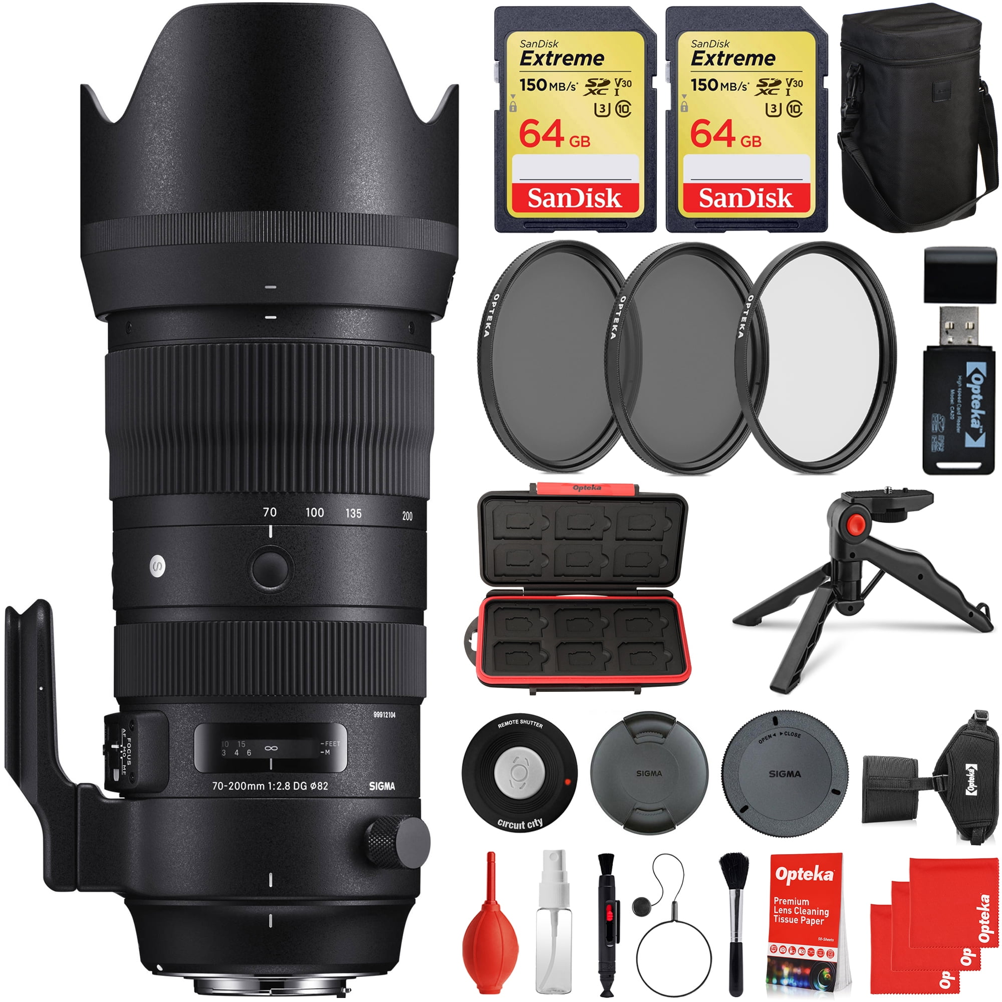 Sigma 70-200mm f/2.8 DG OS HSM Sports Lens Canon EF-Mount Bundle