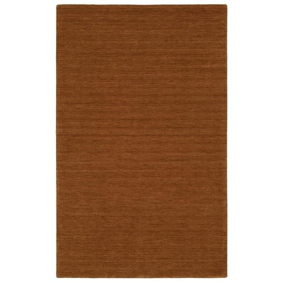 Oriental Weavers Aniston II Hand-made Wool Area Rug - 27118 - 5' x 8' - in Solid Rust - Classic Casual Style, Hand-Made Wool Rugs, Bedroom, Office Rug