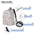 thumbnail image 3 of Disketp Cute Baseball Mochila de Lona Estampada, Mochila Escolar de Viaje Ligera para Estudiantes y Portátil-Medium, 3 of 5
