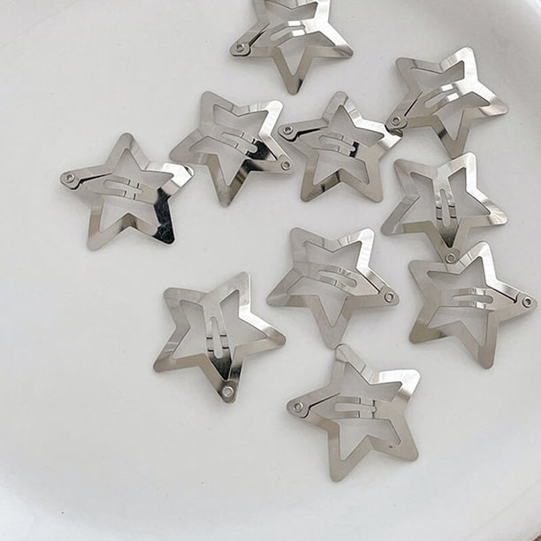 Pinzas para el pelo BB para mujer, horquillas de estrella de Metal, pasadores laterales, accesorios para el cabello, 10 piezas, Y2K