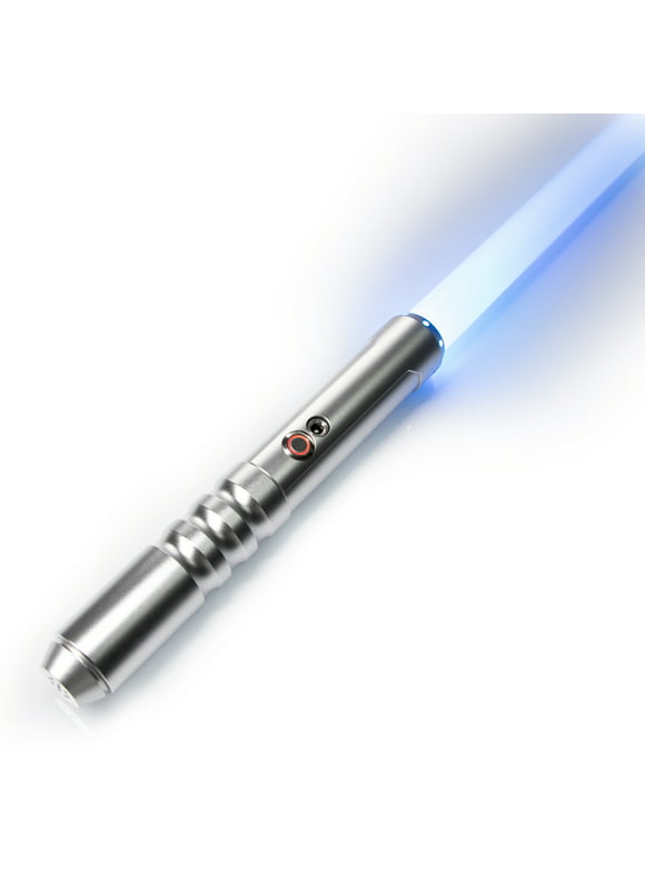 ZiaSabers Cracker NeoPixel Lightsaber with Xenopixel 2.0 Soundboard - Realistic Metal Silver Hilt Star Wars Lightsaber - Strip LED with 12 Preset Colors and Smooth Swing Sounds