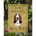 thumbnail image 3 of Caroline's Treasures BB1491GF Basset Hound Spoiled Dog Lives Here Flag Garden Size , Small, multicolor, 3 of 3