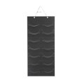 thumbnail image 1 of Perchero para sombreros sobre la puerta Organizador de gorras de béisbol detrás de la puerta Almacenamiento de gorras de pared Negro y gris, 1 of 9