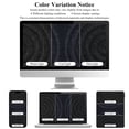 thumbnail image 3 of Vaukki 3 Piece Bathroom Rugs Set with Contour Mat, Jacquard Modern Geometric Microfiber Bath Mats, Hig-Low Cut Non Slip Absorbent Quick Dry Machine Washable Bath Rug Set of 3, Black, 3 of 9