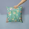 thumbnail image 2 of Monogram Letter Circle Circle Alphabet Fabric Decorative Pillow, 2 of 4