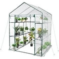 thumbnail image 1 of Yardlab Grande Serre 57 Pieds x 56 Pieds x 76 Pieds Extérieur, Cadre en Acier à 3 Niveaux avec Housse en PVC et Porte à Fermeture Éclair Enroulable, 1 of 8