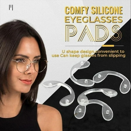 

NIUREDLTD 5PC Comfy Silicone Eyeglasses Pads Conjoined Silicone Nose Pad DIY Sunglasses