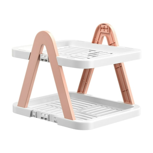 TopLLC 2 Tiers Vertical Shoes Rack, Free Standing Shoe Storage Organizer Stackable Shoe Tower Shelf for Space Saving, Adjustable Height Shoes Cabinet Multifunctional Storage Shelf for Bathroom Kitchen