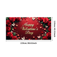 thumbnail image 3 of LUUFILx Valentines Day Backdrop Rose Heart Background Banner Romantic Decorations Party Supplies Photography Props Celebration Decor, 3 of 8