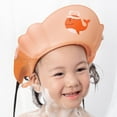thumbnail image 4 of Whale Blue Baby Shower Cap, Baby Shampoo Cap Wash Shower Visor Hat Water From Entering the and Ears Adjustable Bathing Tub Head Rinser Shield Kids and Toddler, Shower Cap*1 Piece, 4 of 9