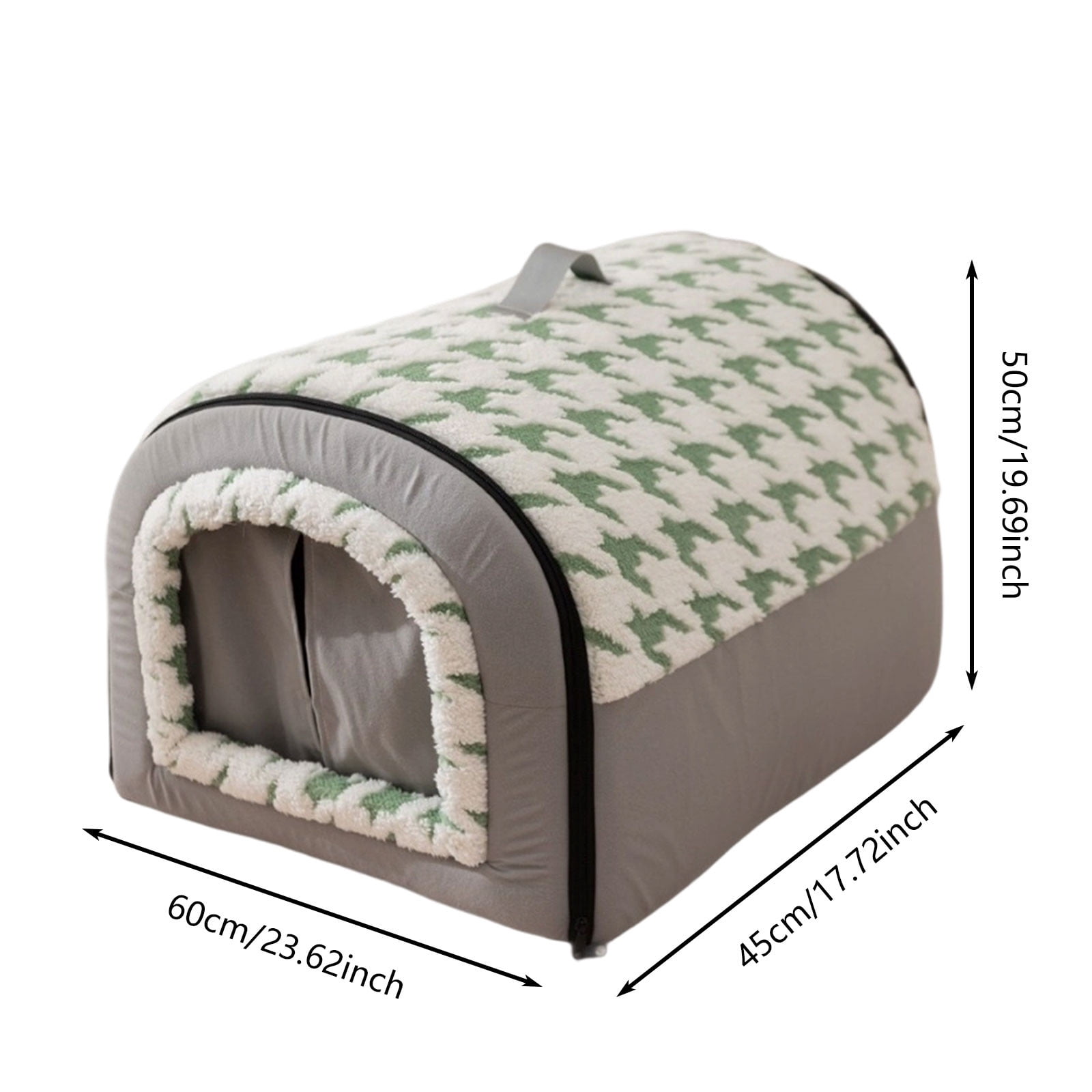 Orthopedic Enclosed Cat Bed with Removable Washable Cushion for Deep Warm Sleeping Indoor Pet Tent All Seasons Universal