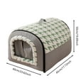 thumbnail image 2 of Orthopedic Cat Bed with Removable Cushion - Warm Deep Sleeping Indoor Tent for All Seasons - for, 2 of 6