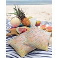 thumbnail image 4 of Outdoor Throw Pillow Cover Watercolor Flowers and Leaves Waterproof Cushion Covers 2 Pack Floral Plant on Pink and Yellow Pillow Cases Home Decoration for Patio Garden Couch Sofa, 4 of 7