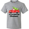 thumbnail image 3 of Inktastic I'll Be Home for Christmas Truck with Tree Youth T-Shirt, 3 of 5