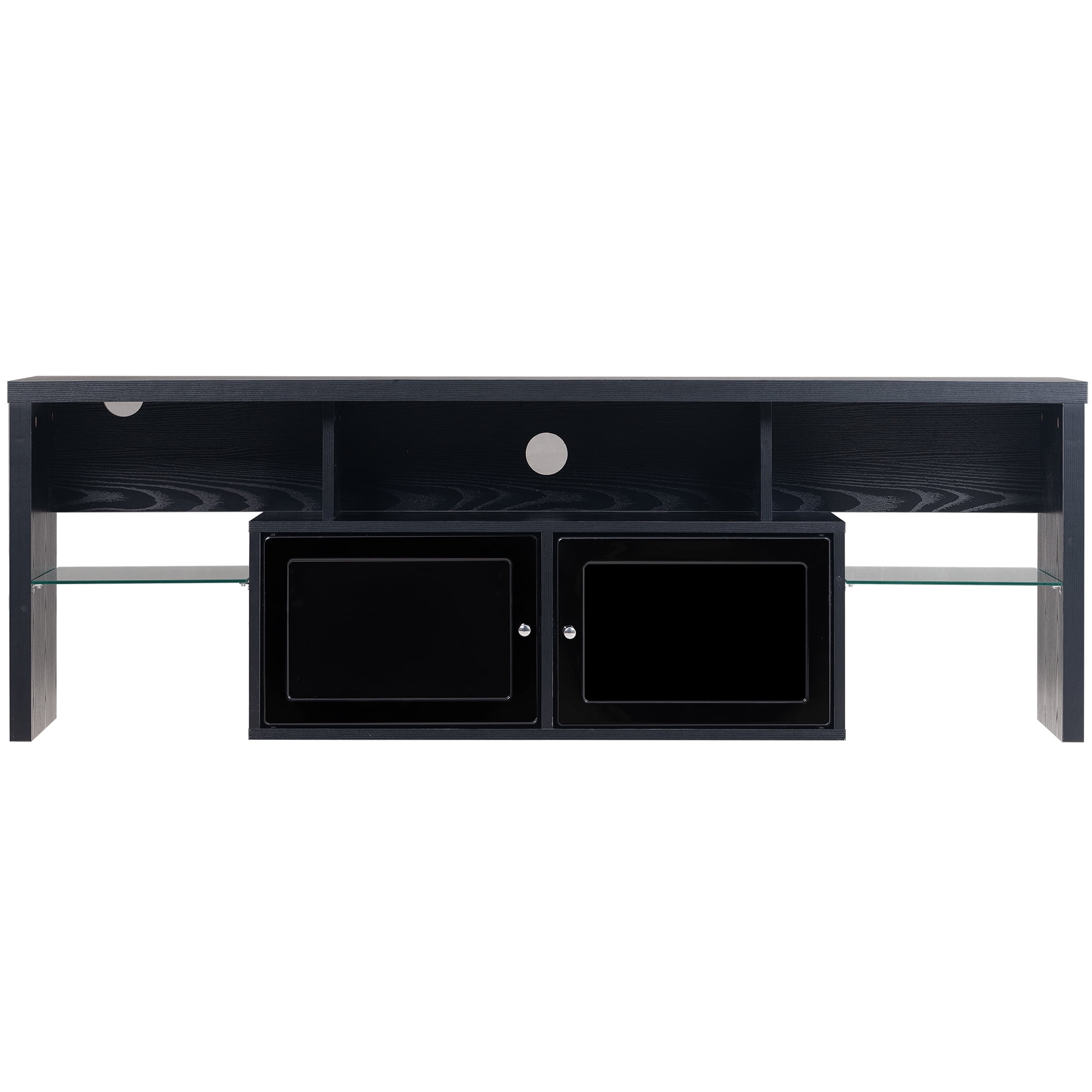 Yardi Yard Mid-Century Wood LED TV Stand for TVs up to 65", Black Yardi Yard Mid-Century Wood LED TV Stand for TVs up to 65", Black