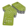 thumbnail image 2 of Inkdotpot Real Silver Foil Made With Love Text Tags Favor Hang Paper Tags 50 Pack, 2 of 6