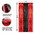 thumbnail image 3 of Cortinas con flecos PIGETALE, lámina negra y roja, 1 x 2,5 m, paquete de 2, 3 of 7