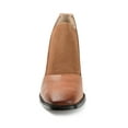 thumbnail image 6 of Journee Signature Womens Genuine Leather Stylla Square Toe Stacked Ankle Booties, 6 of 8