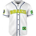 thumbnail image 2 of Mostprints Personalized Brazil Baseball Jersey Shirt 3D Brasil Brazilian Flag Bandera Bandeira Jersey Soccer for Men Women (450) (3XL), 2 of 3