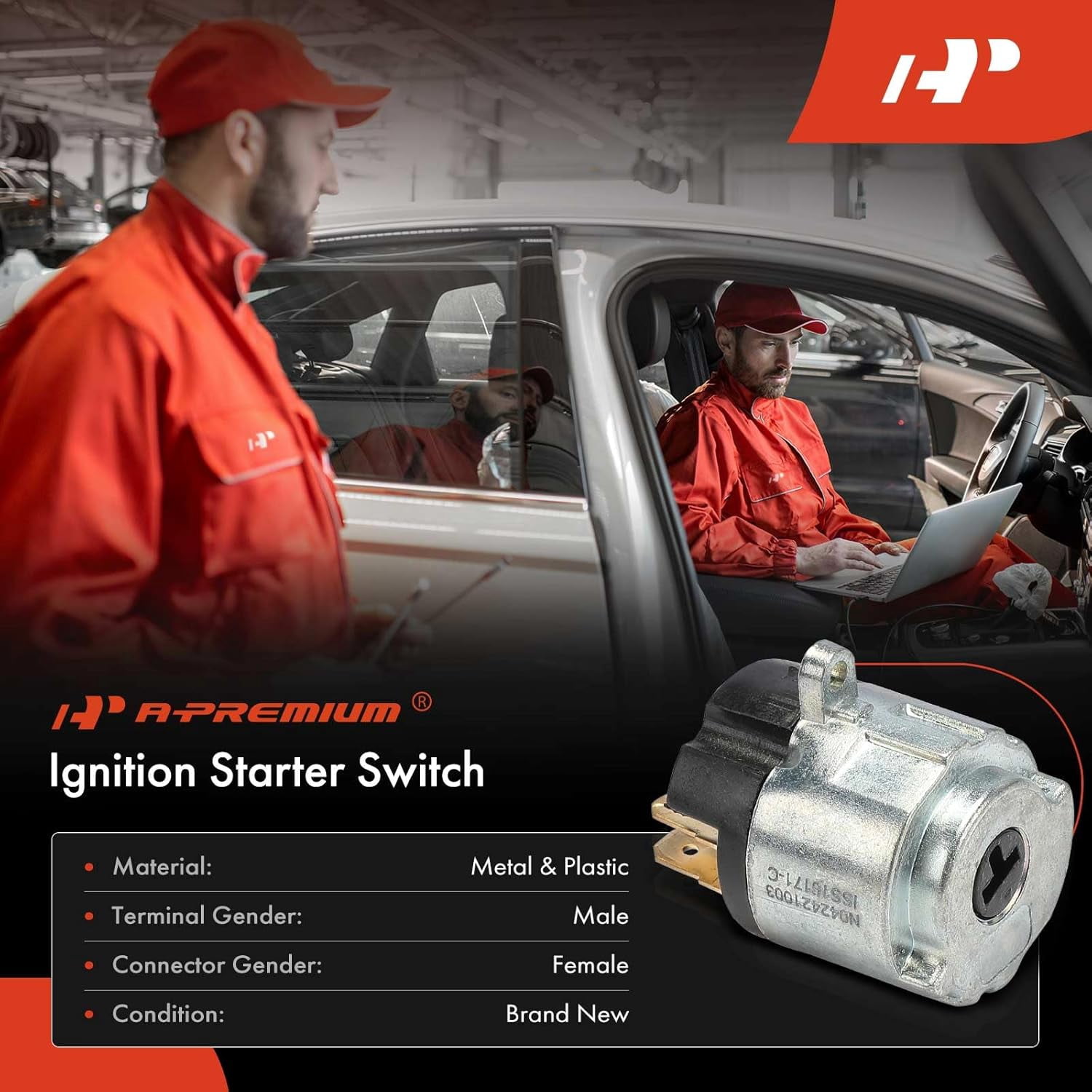 A-Premium Ignition Starter Switch Compatible with Nissan, Datsun & Infiniti Vehicles - Sentra 1982-1986, Stanza 1982-1987, Pulsar 1983, Pulsar NX 1983-1986, Maxima, 720, Q45-5 Blades