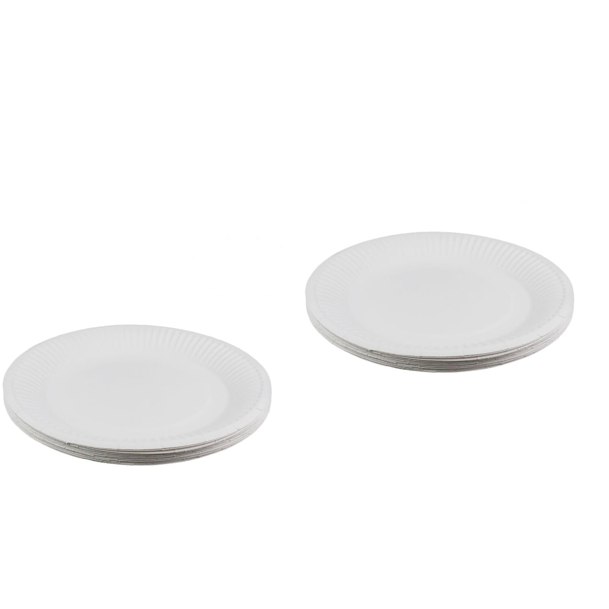 HOMEMAXS 200 Pcs Classic White Round All Occasion Disposable Paper Dinner Plates Party Supplies (White)