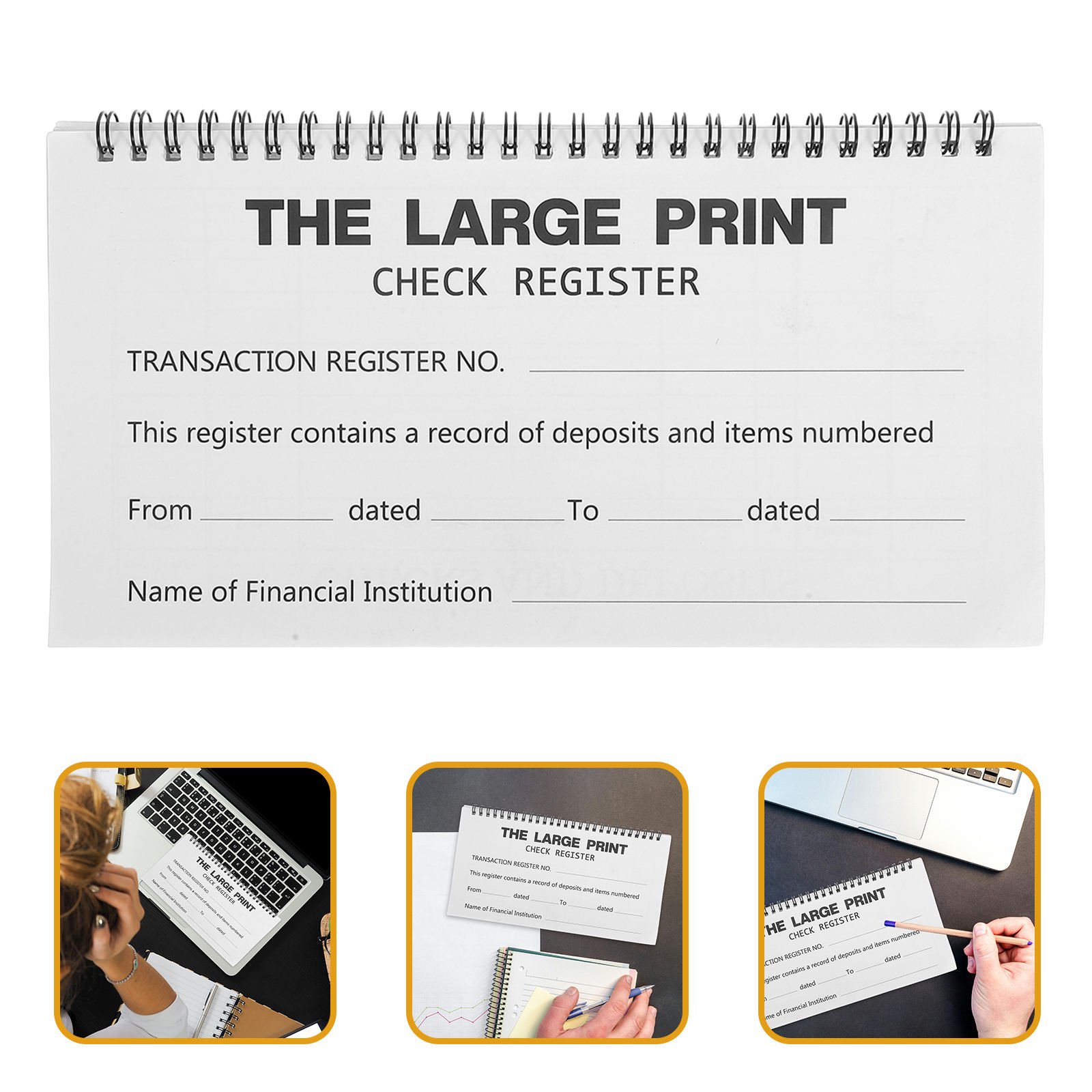 HONMEET Financial Tracking Planner Account Book White Paper 1 Piece for Business Expense Management and Budgeting