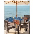 thumbnail image 3 of Outdoor Tablecloth with Umbrella Hole for Patio/Picnic/Party/Camping, Blue Coastal Whale Waterproof Table Cloth Square Cover Washable, Farmhouse Nautical Starfish Coral Leaf (60"x 60"), 3 of 9