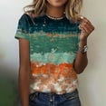thumbnail image 2 of Patlollav Womens Shirts,Ladies Fashion Casual Loose Print Round Neck T-Shirt Blouse, 2 of 6