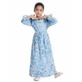 thumbnail image 4 of JAKANYQ Toddler Girls Long Sleeve Floral Dress Casual Flower Printed Dresses Kids Tie Waist Dress Maxi Dress Child Clothes Baby Trendy Dailywear, 4 of 9