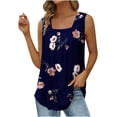 thumbnail image 2 of Homenesgenics Tank Tops for Women under $5 Womens Sleeveless Tops Plus Size Women's Fashion  Square Neck Comfortable Loose T-Shirt Sleeveless Blouse Casual Tops, 2 of 5