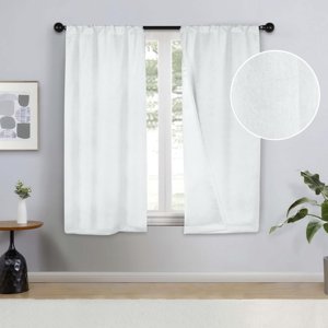 Superior Senna Blackout Curtain Panel Set 26" x 63" White