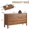 thumbnail image 5 of HOUROM Dresser for Bedroom,9-Drawers,63" Wide Farmhouse Large Dressers & Chest,4 Solid Wood Legs,TV Stand, Storage Organizer Furniture for Bedroom(Brown), 5 of 10