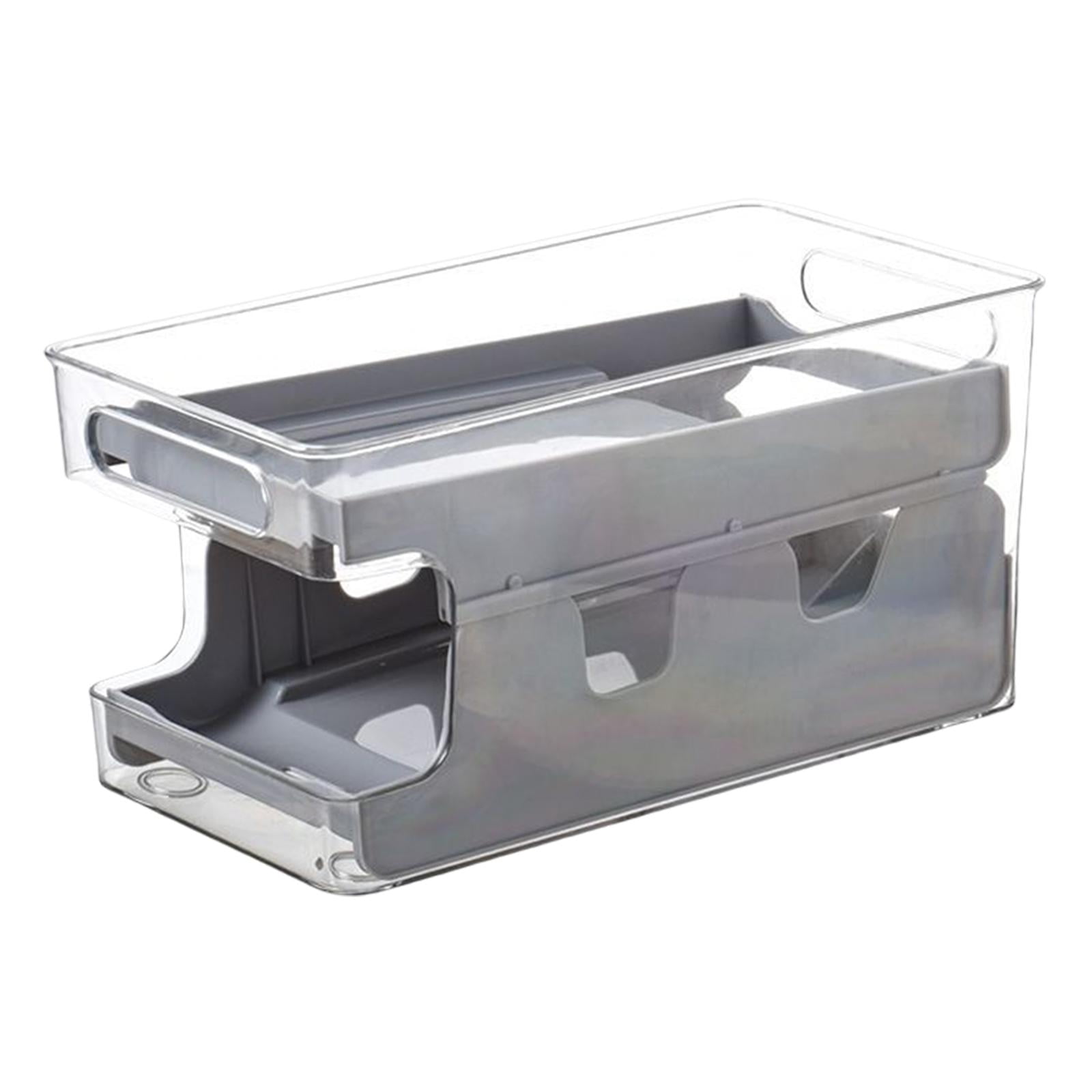 Fiocias Household Fridge Organizer Organization Storage Bins for Cabinet Cupboard Drawer Gray