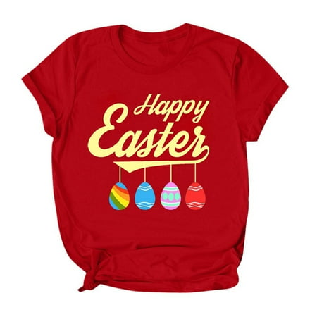 

Ladies TopsEaster Printing Short Sleeve HomeBasic Blouses Shirt Long Sleeve Shirt for Women Cotton Long Sleeve Tees for Women under Scrub Women Long Sleeve Shirts Womens Tee Shirts Loose Fit Womens
