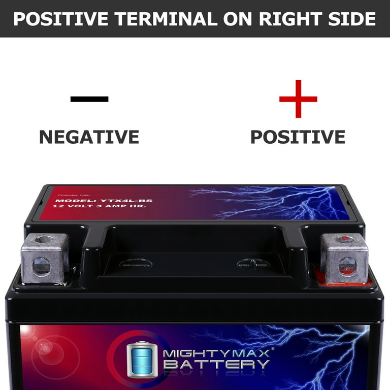 Mighty Max Battery, YTX4L-BS, 12V 3AH 50 CCA SLA AGM