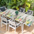 thumbnail image 2 of Easter Bunnies Table Cloths for 8 Foot Rectangle Tables, Spring Eucalyptus Easter Eggs Gray Wooden Patio Waterproof Elastic Fitted Tablecloths, Washable Rectangular Table Cover for Camping, 2 of 8
