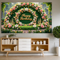 thumbnail image 6 of Colorful Theme Happy Birthday Banner Decorative Design Celebration Banner Floral Decoration Elegant Backdrop for Birthday Party Event Decoration Holiday Celebration, 6 of 8