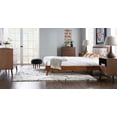 thumbnail image 2 of Linon Reid Mid Century Oatmeal Platform King Bed, 2 of 11