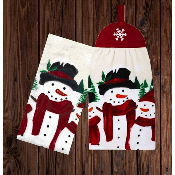 Christmas Kitchen Towels 2-Pack – Hanging Loop