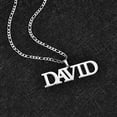 thumbnail image 5 of Men's Custom Letter Pendant Name Necklace Personalised Jewelry Gift,Black, 5 of 5