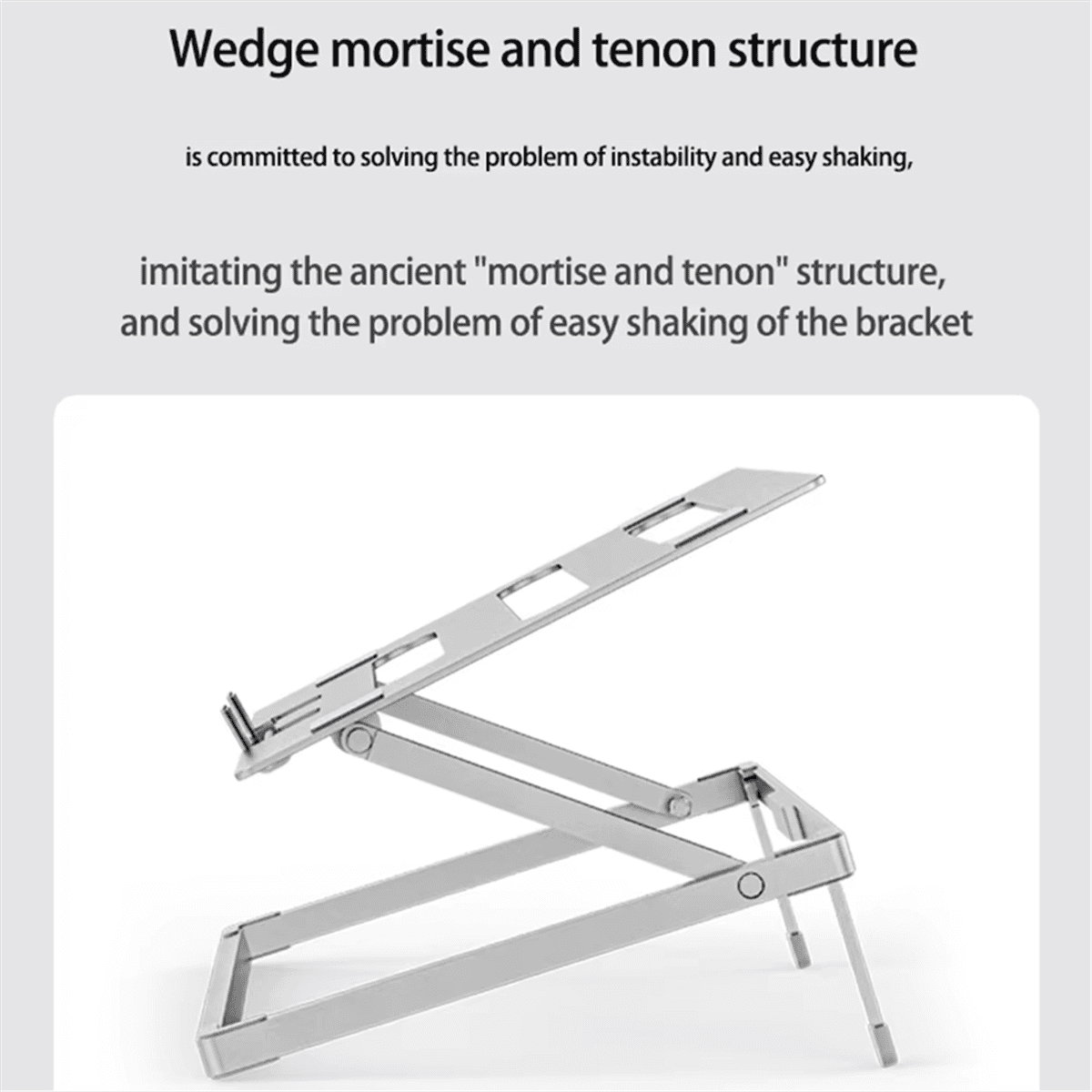 Laptop Stand Adjustable Foldable Aluminum Portable High Quality Computer Stand Suitable for Laptops Up to 17.3 Inch,1 * Stand,Silver