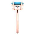thumbnail image 3 of Solitaire Engagement Ring for Women - 2.5ct Simulated Turquoise in 14K Rose Gold Promise Ring, 3 of 6