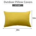 thumbnail image 3 of TOPCHANCES Set of 2 Outdoor Waterproof Throw Pillow Covers Decorative Farmhouse Solid Cushion Cases for Patio Garden Sofa Chairs 12x20 inch, 3 of 7