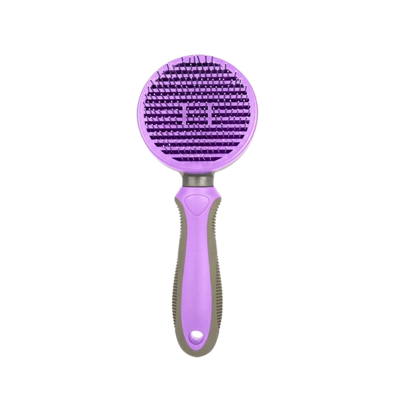Pet Deshedding Brush Purple Self Cleaning For Dog Cat Grooming Loose Hair Remover