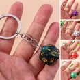 thumbnail image 3 of Naierhg Dice Keychain 20 Sides Number Curved Stainless Polished Chain Geometric Car Key Holder Handbag DIY Pendant Key Organizer, 3 of 8